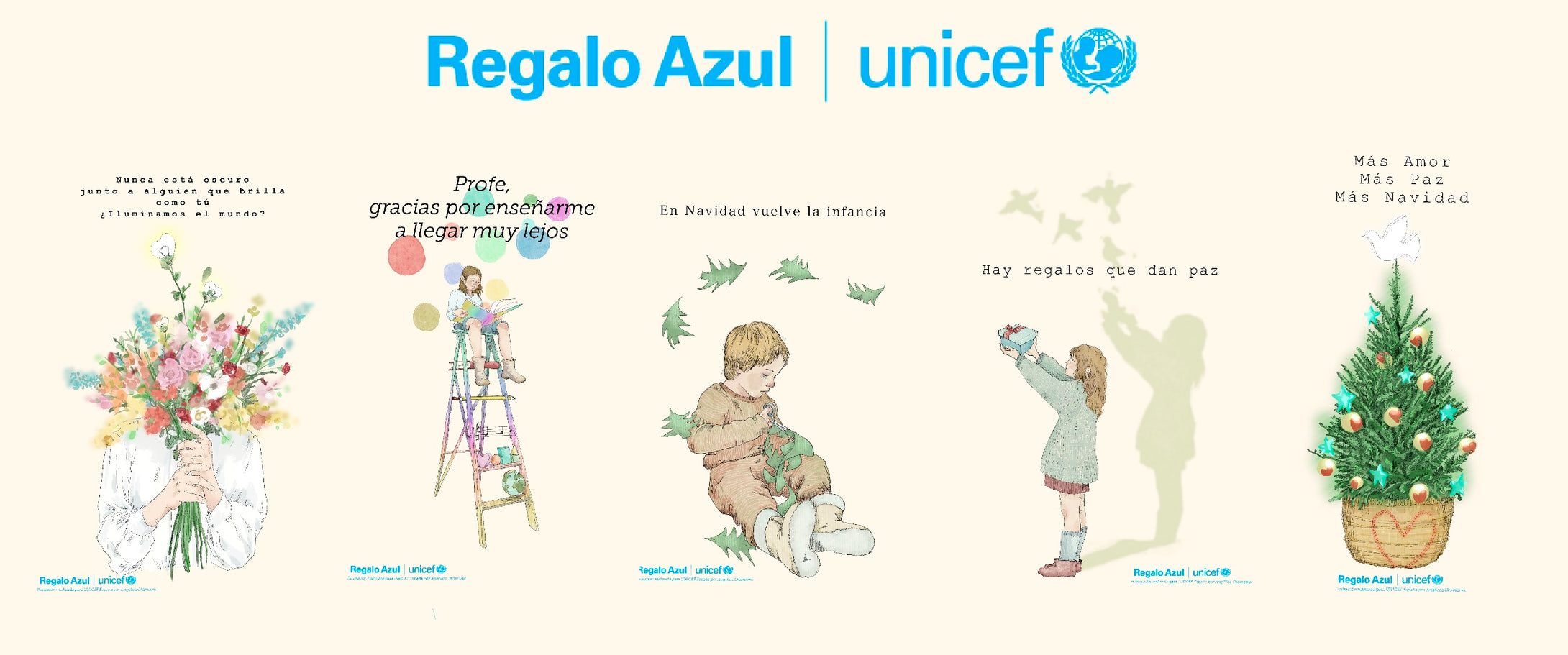 Regalo Azul , trabajo personalizado para UNICEF España 